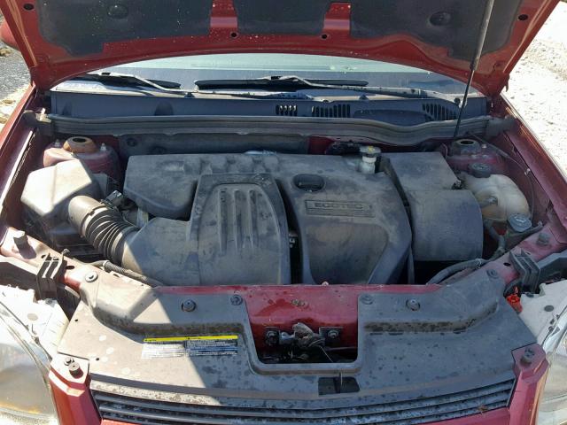 1G1AT58H597226258 - 2009 CHEVROLET COBALT LT RED photo 7