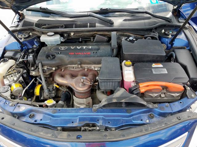 4T1BB3EK9AU114289 - 2010 TOYOTA CAMRY HYBR BLUE photo 7