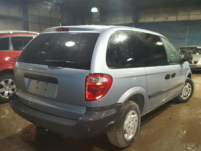 1D4GP25E95B333340 - 2005 DODGE CARAVAN SE BLUE photo 4