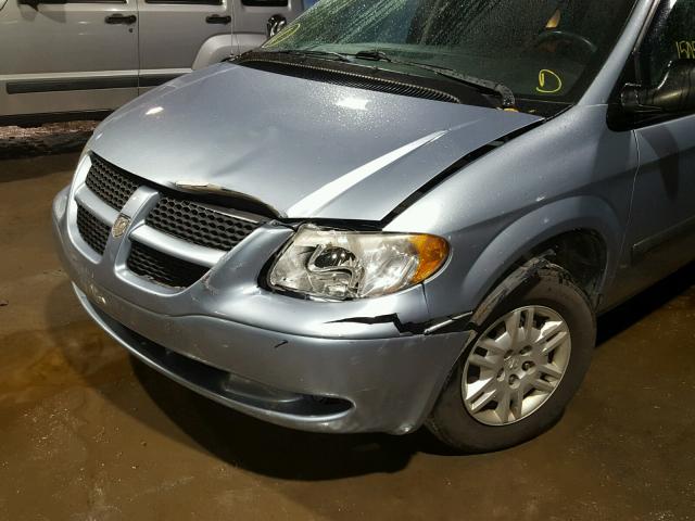 1D4GP25E95B333340 - 2005 DODGE CARAVAN SE BLUE photo 9