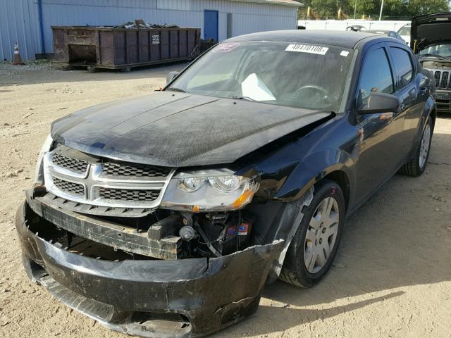 1B3BD4FB1BN608078 - 2011 DODGE AVENGER EX BLACK photo 2