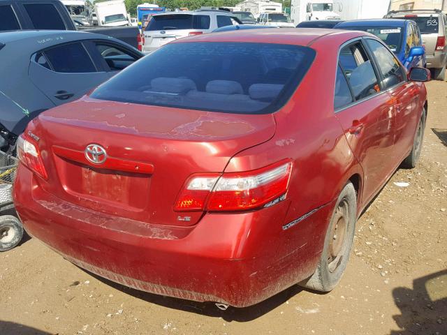 4T1BE46K69U359364 - 2009 TOYOTA CAMRY BASE RED photo 4