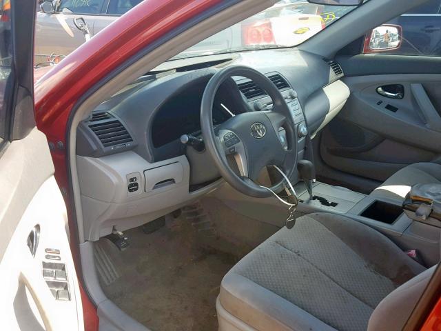 4T1BE46K69U359364 - 2009 TOYOTA CAMRY BASE RED photo 9