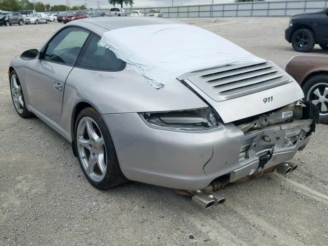 WP0AB29968S731298 - 2008 PORSCHE 911 CARRER SILVER photo 3