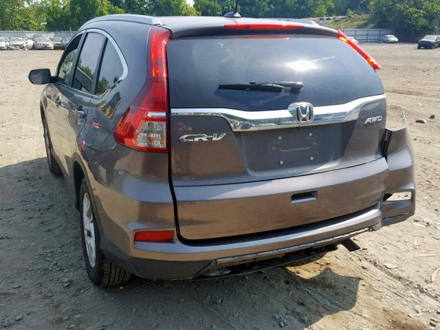 2HKRM4H73FH678824 - 2015 HONDA CR-V EXL BROWN photo 3