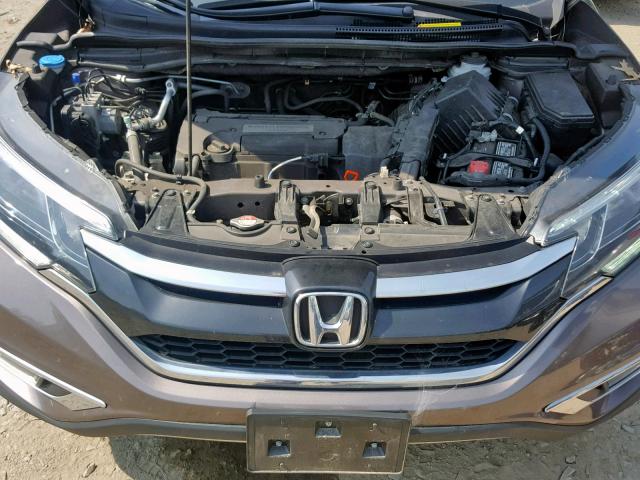 2HKRM4H73FH678824 - 2015 HONDA CR-V EXL BROWN photo 7