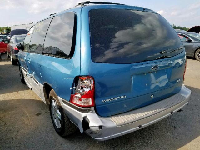 2FMDA53491BB65437 - 2001 FORD WINDSTAR S BLUE photo 3