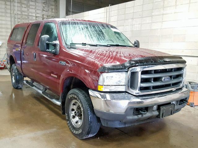 1FTSW31P44EC75772 - 2004 FORD F350 SRW S MAROON photo 1