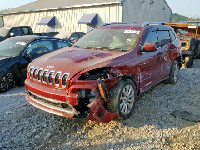 1C4PJLJB5GW295164 - 2016 JEEP CHEROKEE O BURGUNDY photo 2