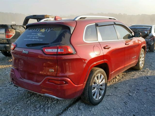 1C4PJLJB5GW295164 - 2016 JEEP CHEROKEE O BURGUNDY photo 4