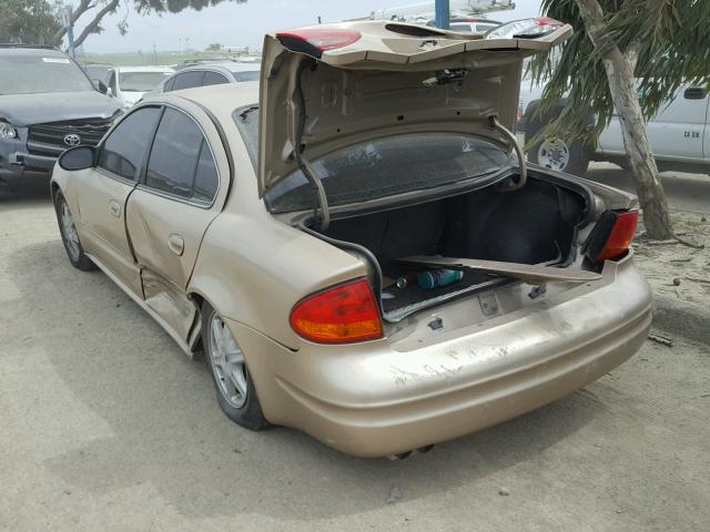 1G3NL52F13C107007 - 2003 OLDSMOBILE ALERO GL GOLD photo 3