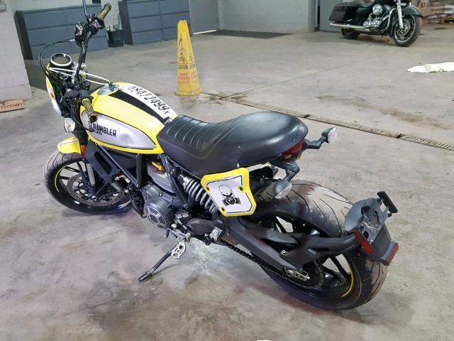 ZDM15ANMXGB014224 - 2016 DUCATI SCRAMBLER YELLOW photo 3