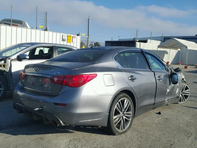 JN1BV7AP0EM676059 - 2014 INFINITI Q50 BASE GRAY photo 4