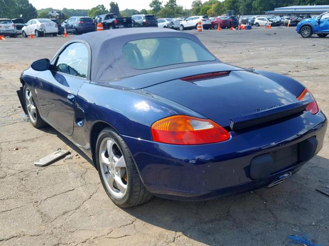 WP0CA29841U621962 - 2001 PORSCHE BOXSTER BLUE photo 3