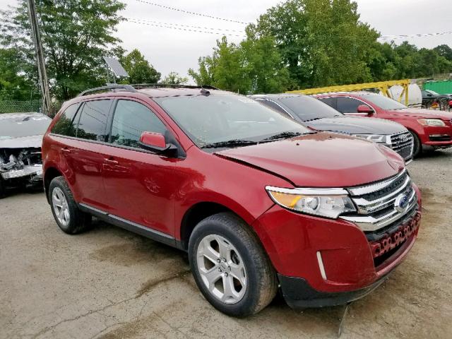 2FMDK4JC0DBB81371 - 2013 FORD EDGE SEL RED photo 1