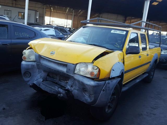 1N6ED29X72C305547 - 2002 NISSAN FRONTIER C YELLOW photo 2