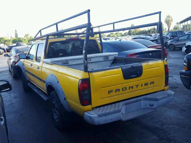 1N6ED29X72C305547 - 2002 NISSAN FRONTIER C YELLOW photo 3