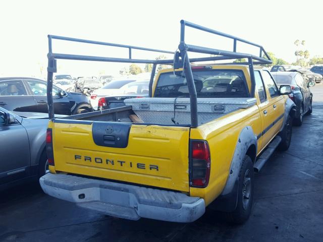 1N6ED29X72C305547 - 2002 NISSAN FRONTIER C YELLOW photo 4