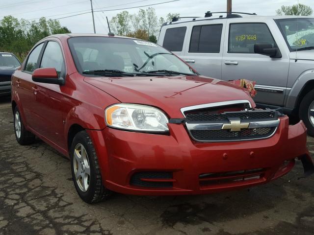 KL1TD56EX9B378045 - 2009 CHEVROLET AVEO LS RED photo 1