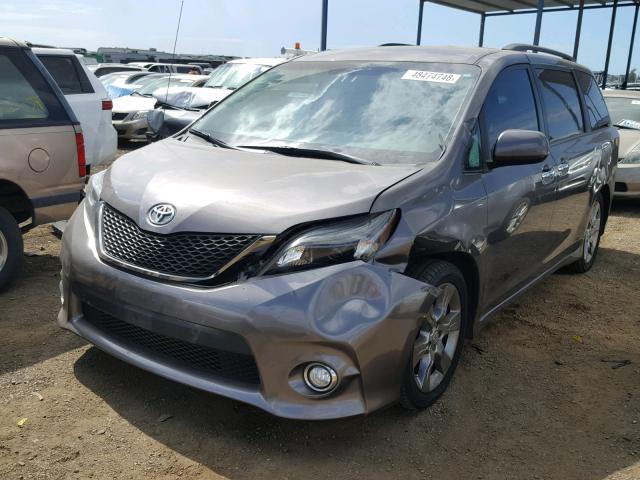 5TDXK3DC6ES496554 - 2014 TOYOTA SIENNA SPO GRAY photo 2