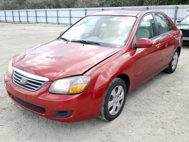 KNAFE221X95648519 - 2009 KIA SPECTRA EX RED photo 2