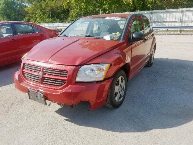 1B3HB28B67D133011 - 2007 DODGE CALIBER RED photo 2