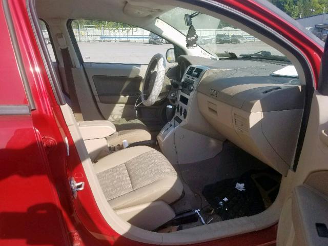 1B3HB28B67D133011 - 2007 DODGE CALIBER RED photo 5