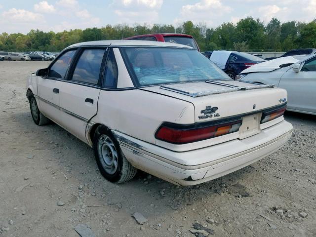 1FAPP36X1NK107835 - 1992 FORD TEMPO GL CREAM photo 3