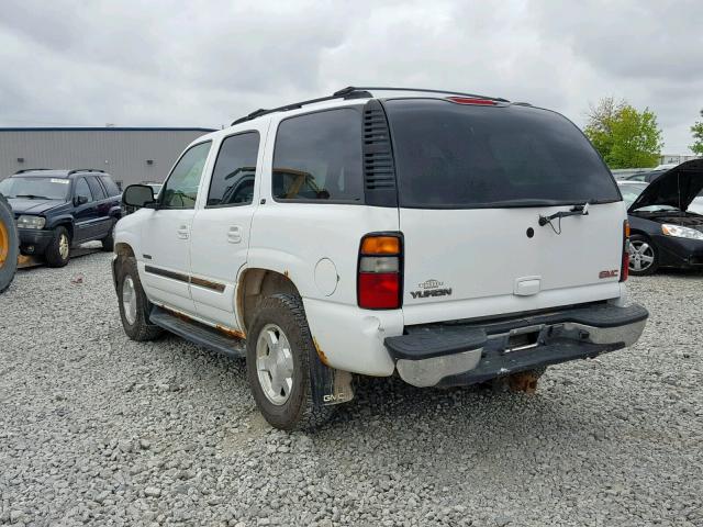 1GKEK13T65J150647 - 2005 GMC YUKON WHITE photo 3