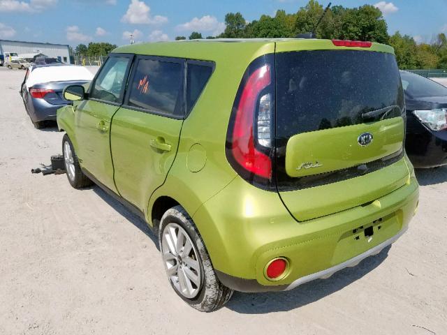 KNDJP3A54K7908909 - 2019 KIA SOUL + GREEN photo 3