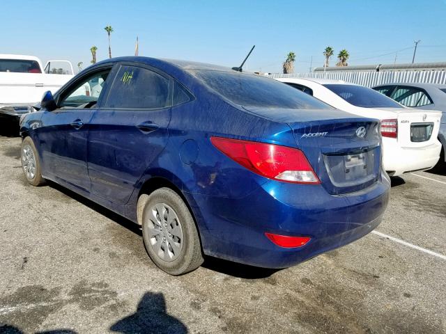 KMHCT4AE0HU327858 - 2017 HYUNDAI ACCENT SE BLUE photo 3