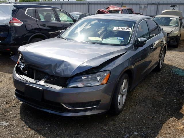 1VWBH7A38DC148689 - 2013 VOLKSWAGEN PASSAT SE CHARCOAL photo 2