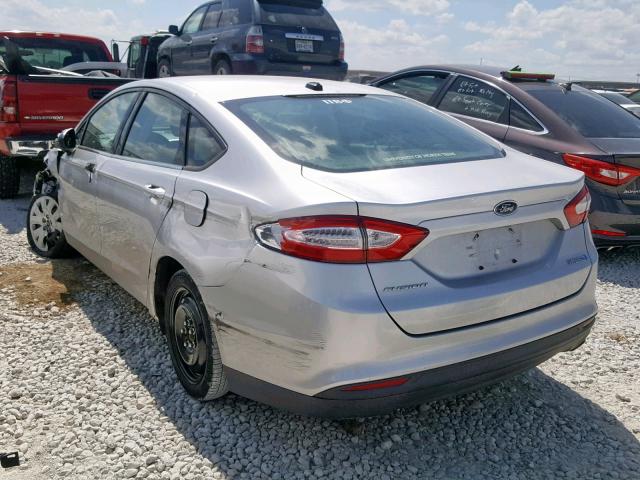 3FA6P0G79DR372649 - 2013 FORD FUSION S SILVER photo 3