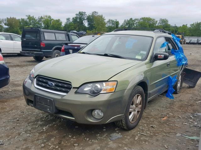 4S4BP61C257387418 - 2005 SUBARU LEGACY OUT GREEN photo 2