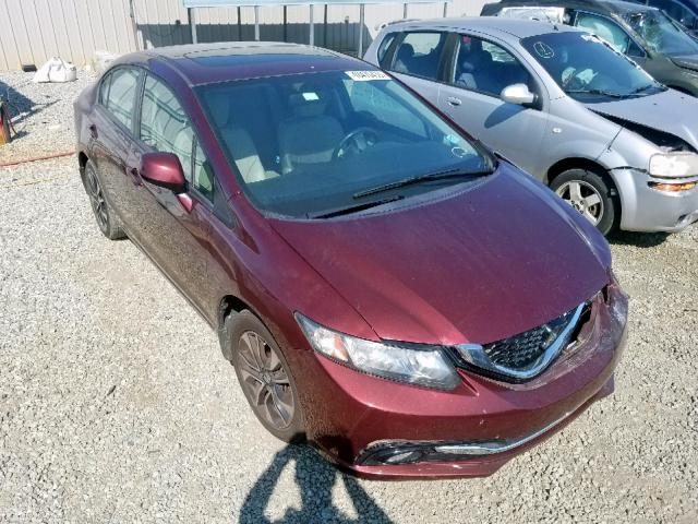 19XFB2F9XDE021490 - 2013 HONDA CIVIC EXL 栗色 照片 1