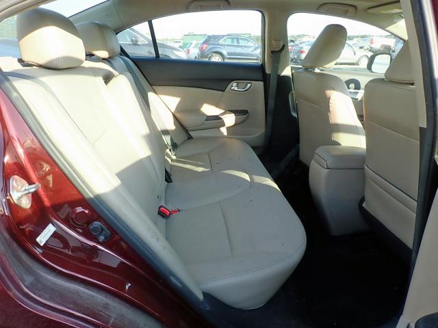 19XFB2F9XDE021490 - 2013 HONDA CIVIC EXL 栗色 照片 6