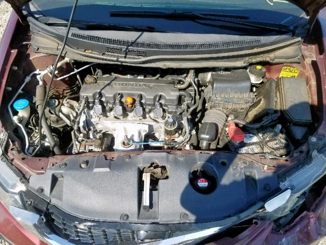 19XFB2F9XDE021490 - 2013 HONDA CIVIC EXL 栗色 照片 7