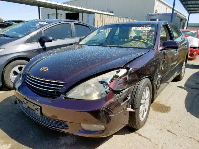 JTHBF30G536019648 - 2003 LEXUS ES 300 MAROON photo 2