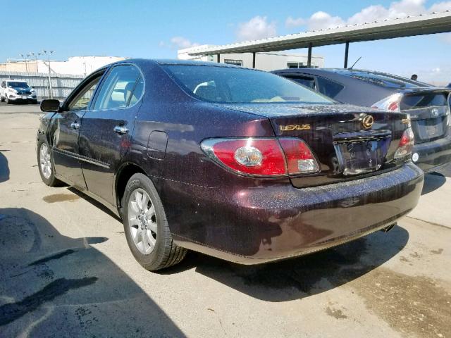 JTHBF30G536019648 - 2003 LEXUS ES 300 MAROON photo 3