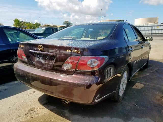 JTHBF30G536019648 - 2003 LEXUS ES 300 MAROON photo 4