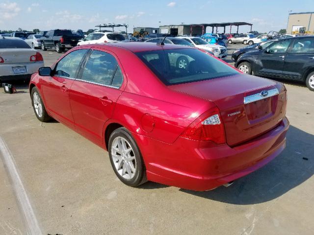 3FAHP0JG0CR412696 - 2012 FORD FUSION SEL RED photo 3