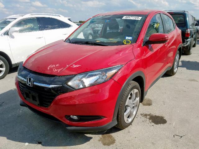 3CZRU5H57HG704819 - 2017 HONDA HR-V EX RED photo 2