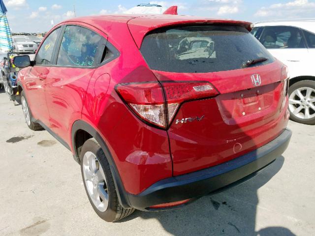 3CZRU5H57HG704819 - 2017 HONDA HR-V EX RED photo 3