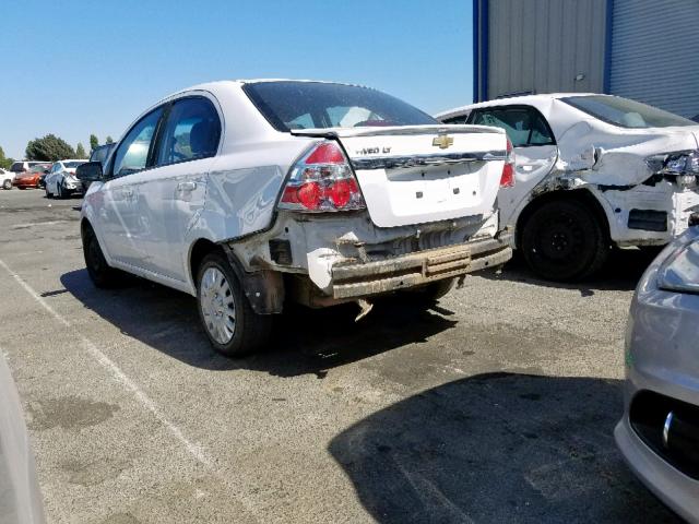 KL1TG5DEXBB176659 - 2011 CHEVROLET AVEO LT WHITE photo 3