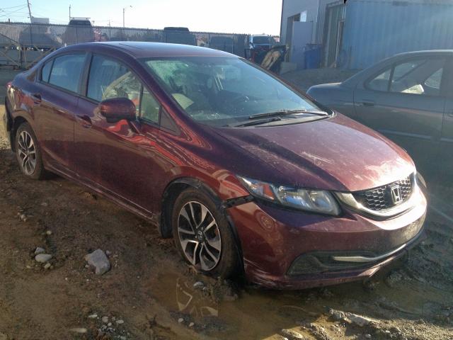 2HGFB2E55EH023864 - 2014 HONDA CIVIC LX BURGUNDY photo 1