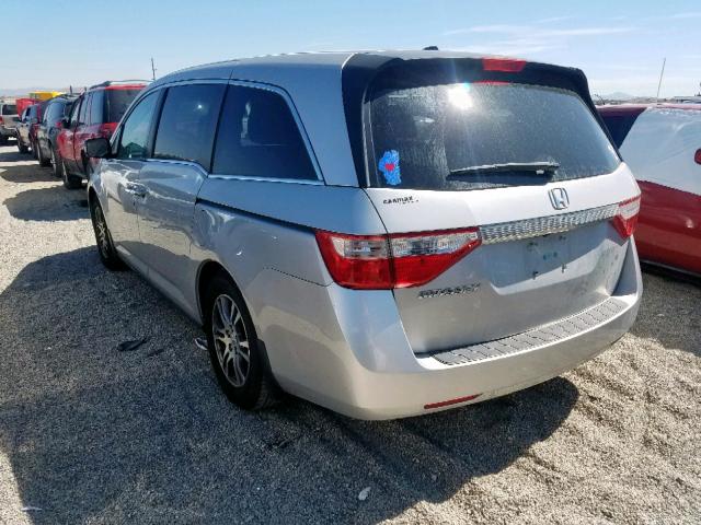 5FNRL5H66DB090217 - 2013 HONDA ODYSSEY EX SILVER photo 3