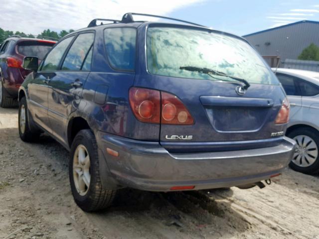 JT6HF10U4X0088482 - 1999 LEXUS RX 300 BLUE photo 3