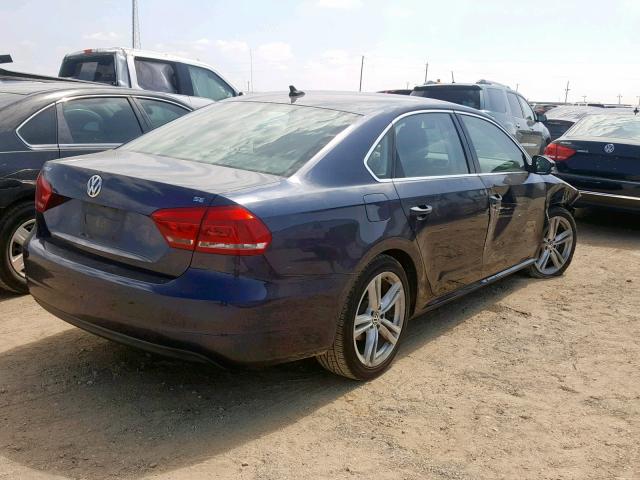 1VWBH7A38EC009017 - 2014 VOLKSWAGEN PASSAT SE BLUE photo 4