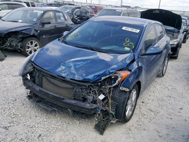 KMHD35LH6EU181088 - 2014 HYUNDAI ELANTRA GT BLUE photo 2