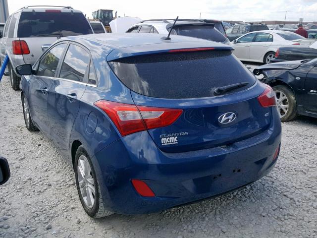 KMHD35LH6EU181088 - 2014 HYUNDAI ELANTRA GT BLUE photo 3